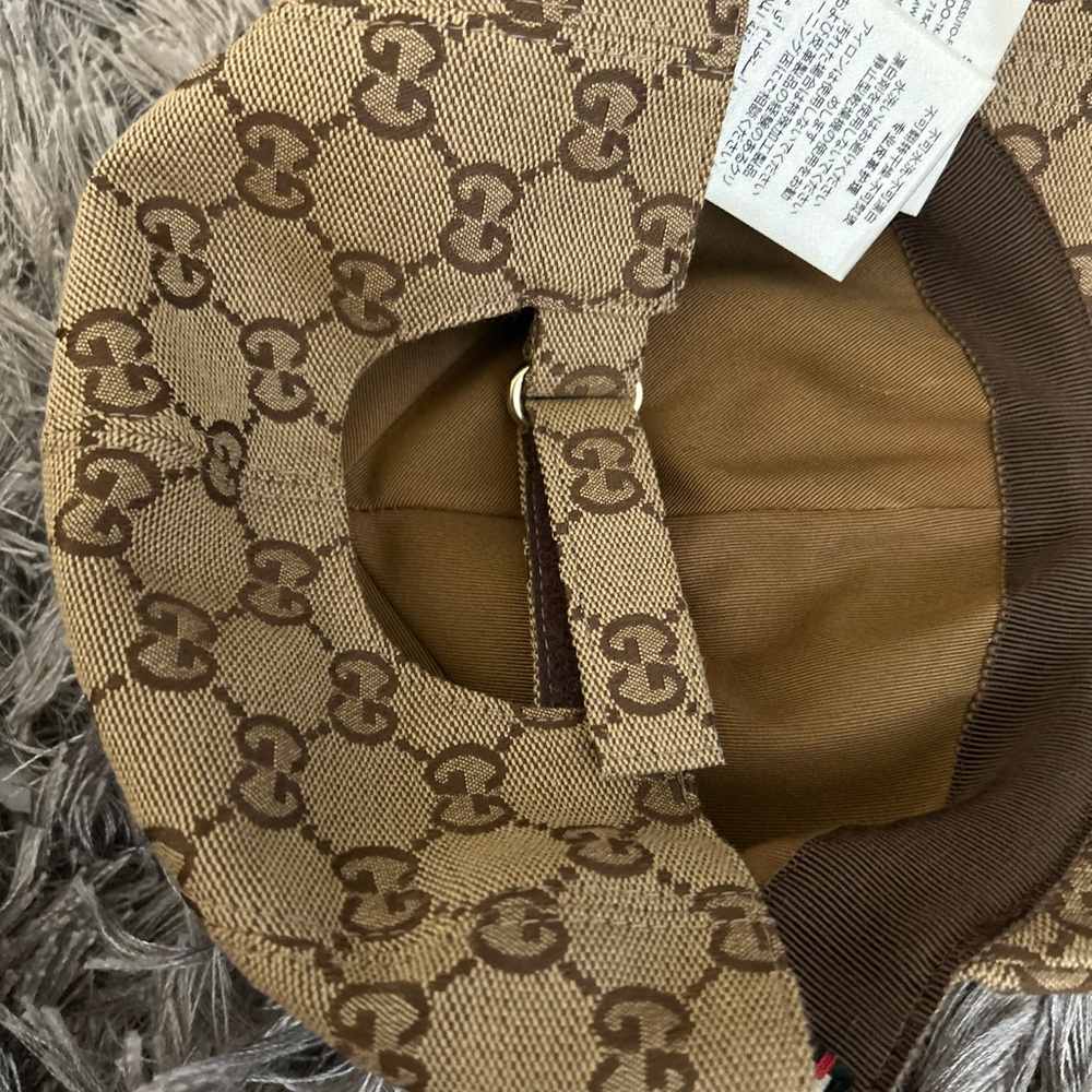 Authentic Gucci Tan Monogram Hat